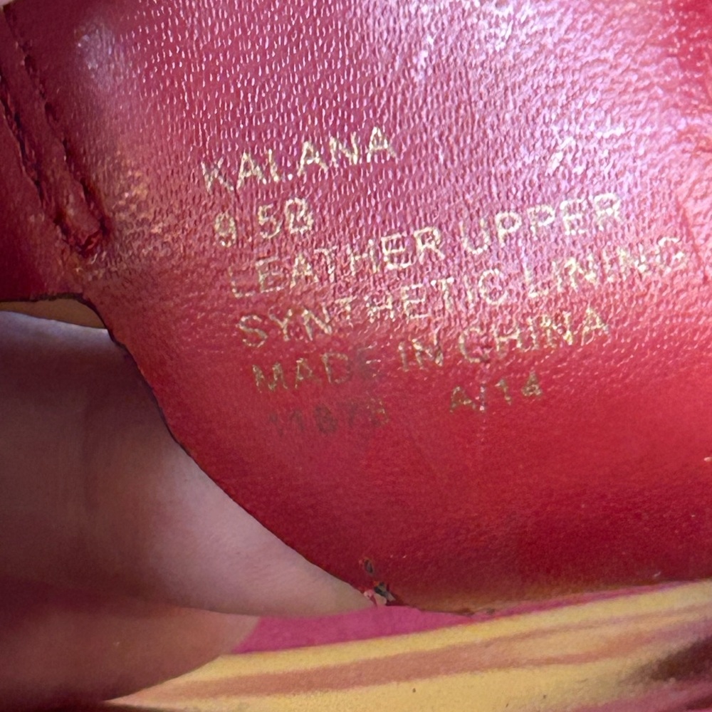 Ralph Lauren Kalana Red Thong Women’s Sandals - Picture 12 of 13